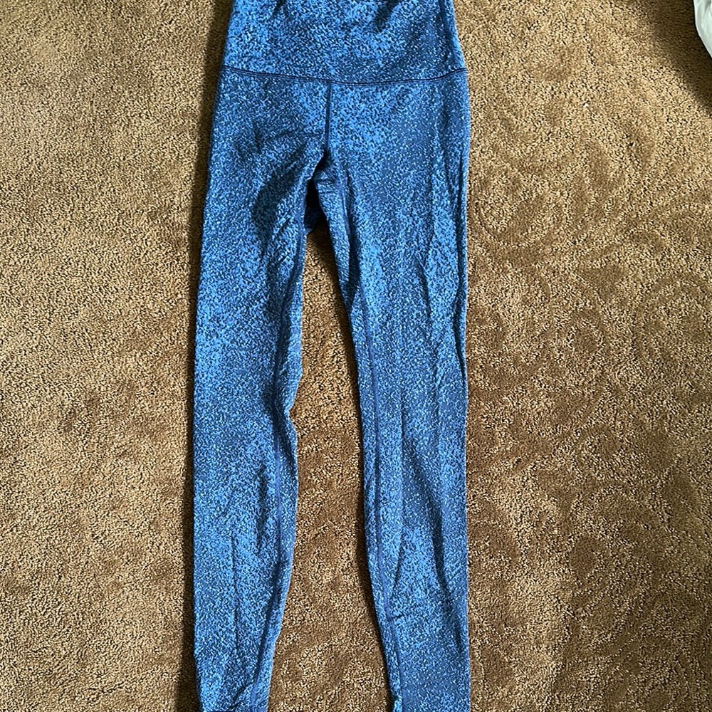 Speckled Blue Lululemon Patterned Leggings